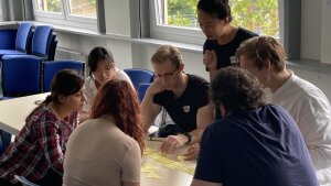 Doctoral candidates during a group task of a Good Scientific Practice workshop